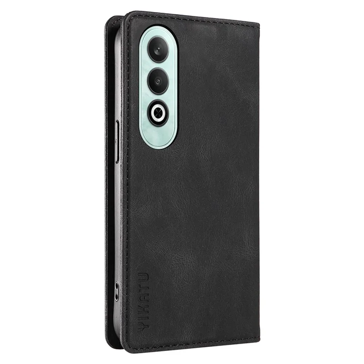 YIKATU YK-004 Pour OnePlus Nord CE4 5G Étui en cuir PU Fentes pour cartes Étui de téléphone portefeuille - Noir