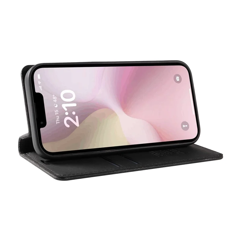 YIKATU YK-004 Funda para iPhone SE (2024) de piel sintética con soporte y cierre magnético - Negro