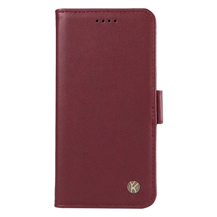 YIKATU YK-003 For vivo V40 SE 5G / Y100 5G (Indonesia) / Y200e 5G / V30 Lite 5 Case Leather Phone Cover All-Round Protection - Wine Red