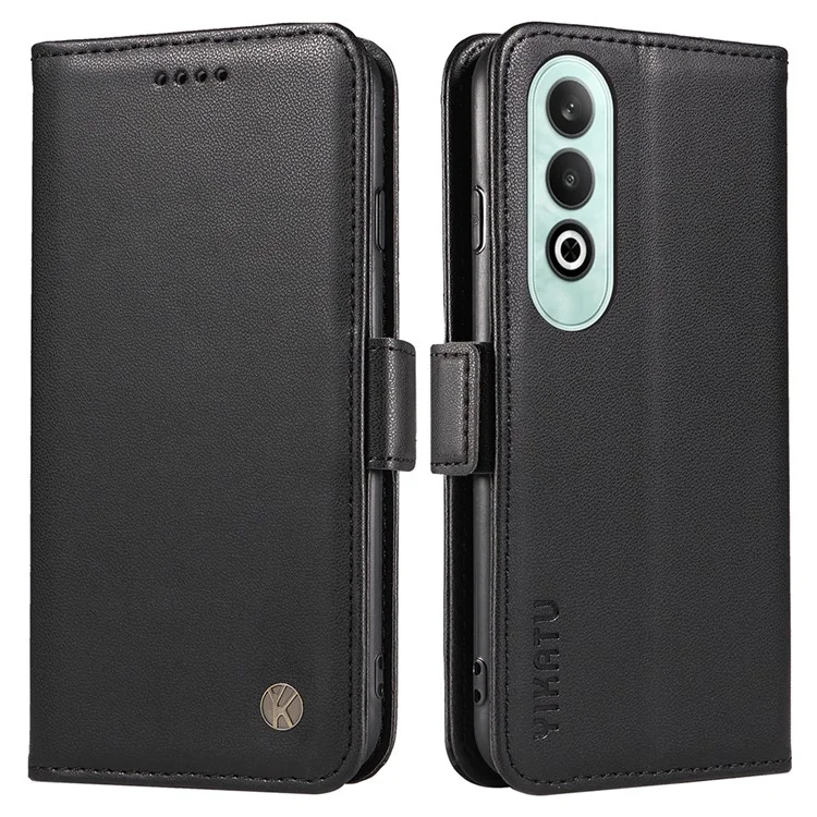 YIKATU YK-003 Para OnePlus Nord CE4 5G Carteira Case Leather Phone Cover Atacado - Preto