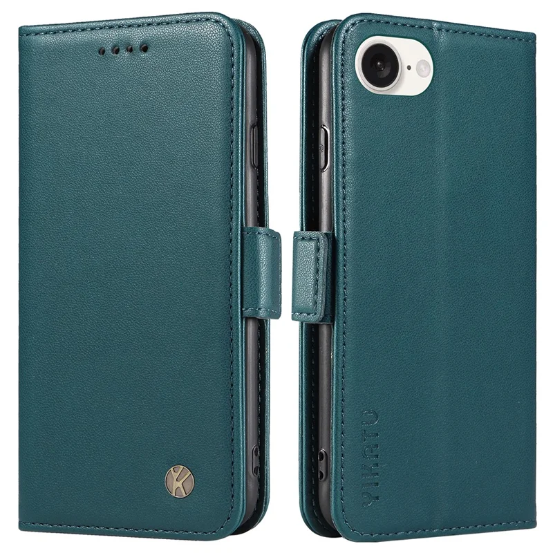 YIKATU YK-003 For iPhone 17e / 16e Case Leather Wallet Phone Cover Mobile Accessories   - Green