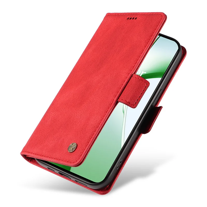 YIKATU YK-005 For OnePlus Nord CE4 5G Case Leather Folio Flip Stand Protective Phone Cover - Red