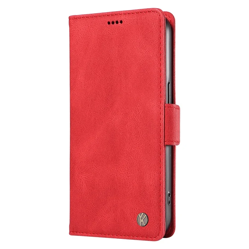 YIKATU YK-005 For OnePlus Nord CE4 5G Case Leather Folio Flip Stand Protective Phone Cover - Red