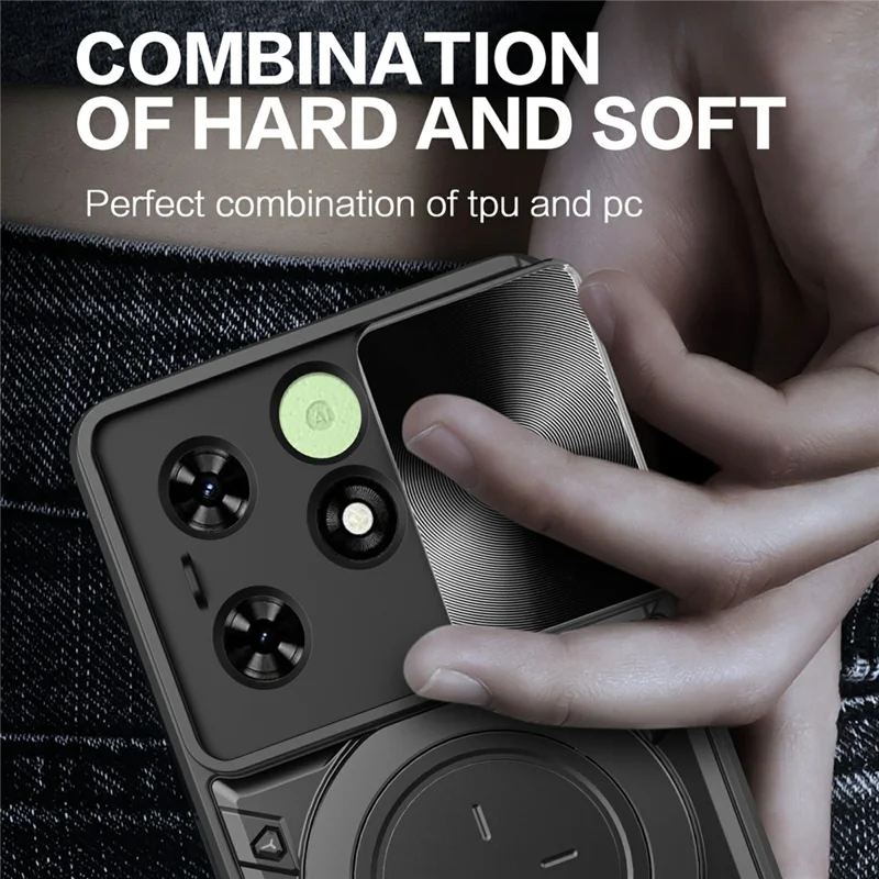 For TECNO Spark Go 2024 4G / Spark 20 / Spark 20C / Pop 8 Case Kickstand Cover (With Flash Light Hole) - Pink