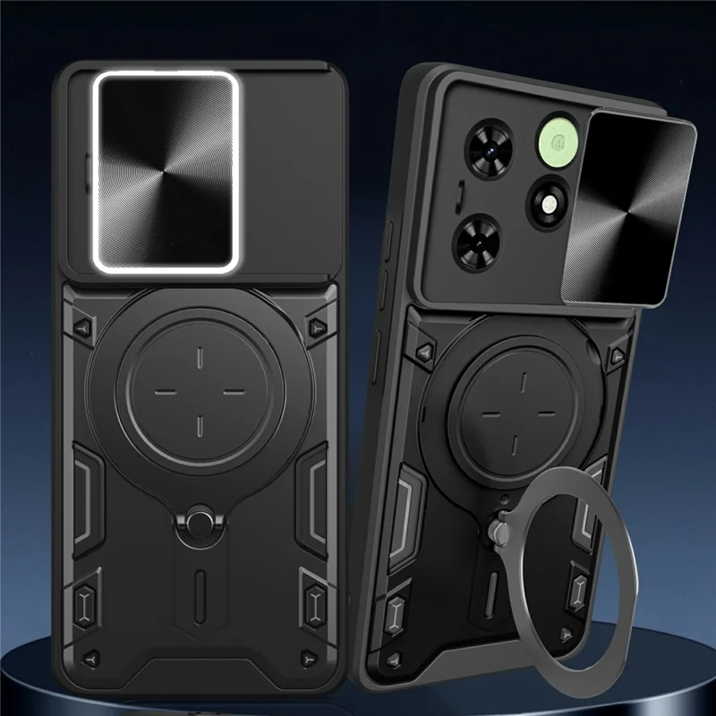 For TECNO Spark Go 2024 4G / Spark 20 / Spark 20C / Pop 8 Case Kickstand Cover (With Flash Light Hole) - Pink