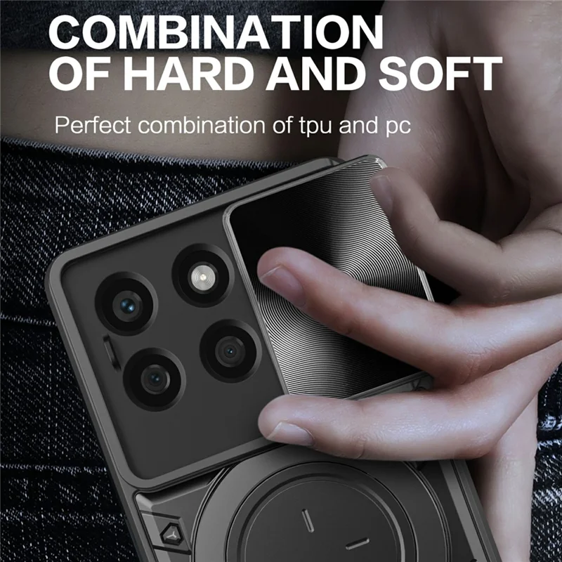 For Honor X8b 4G Case TPU+PC Ring Kickstand Phone Cover Support Magnetic Car Mount - Red