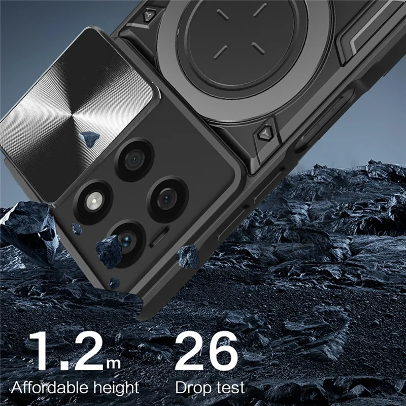 For Honor X8b 4G Case TPU+PC Ring Kickstand Phone Cover Support Magnetic Car Mount - Red