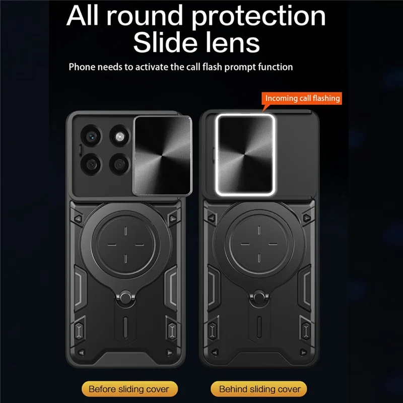 For Honor X8b 4G Case TPU+PC Ring Kickstand Phone Cover Support Magnetic Car Mount - Red