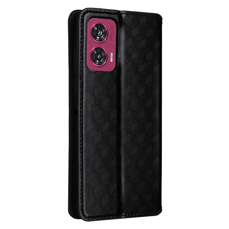 Per Motorola Edge 50 Fusion 5G Wallet Case Chiusura Magnetica Cover in Pelle per Telefono - Nero