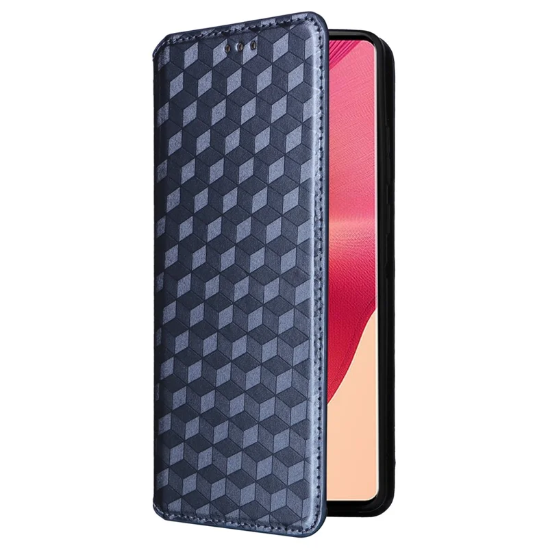 For Motorola Edge 50 Fusion 5G Wallet Case Magnetic Closing Phone Leather Cover - Blue