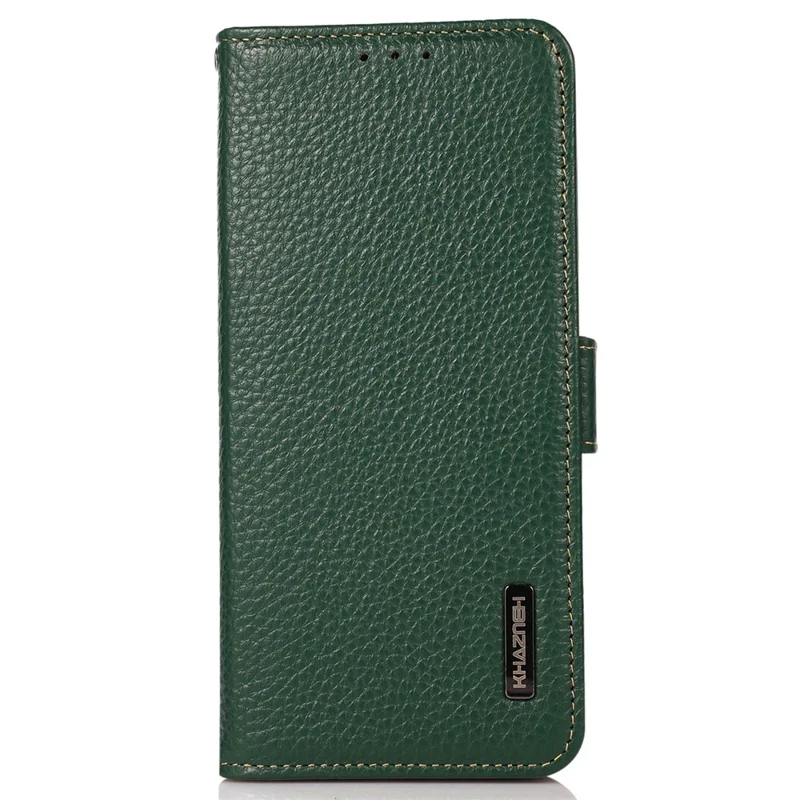 KHAZNEH For Sony Xperia 10 VI Case Genuine Cow Leather Phone Cover RFID Blocking Wallet - Green
