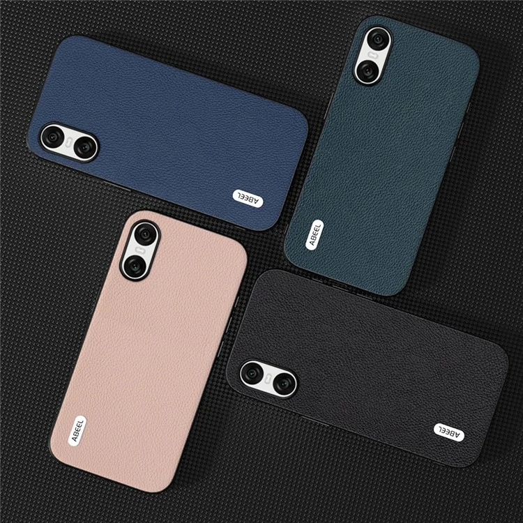 ABEEL Für Sony Xperia 10 VI Case Rindsleder Litchi-Textur Rückseite Handyhülle - Blau