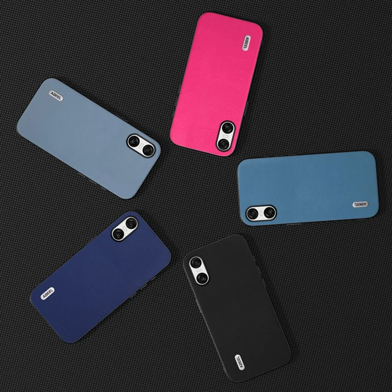ABEEL For Sony Xperia 10 VI Anti-Fall Phone Case Textured Leather Coated PC+TPU Cover - Sky Blue
