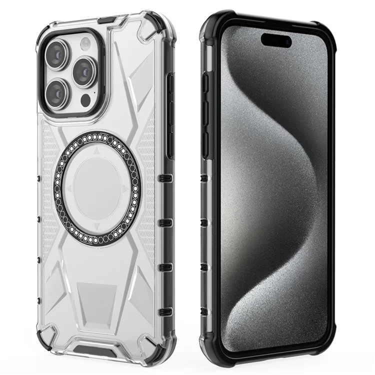 Funda para iPhone 15 Pro compatible con MagSafe TPU+PC Slim Phone Cover - Transparente