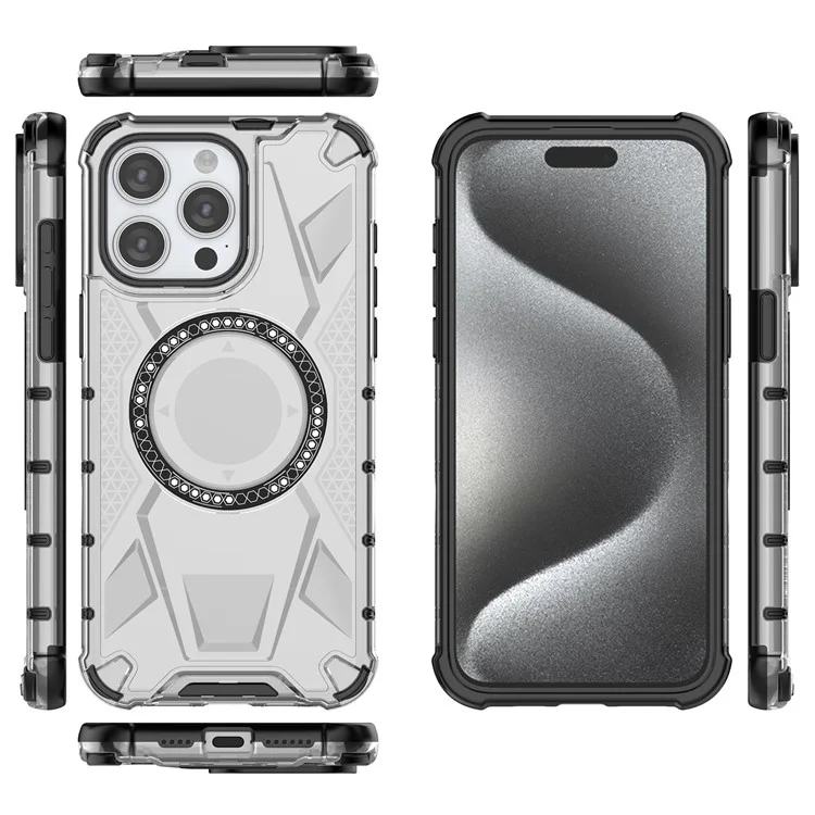 Funda para iPhone 15 Pro compatible con MagSafe TPU+PC Slim Phone Cover - Transparente
