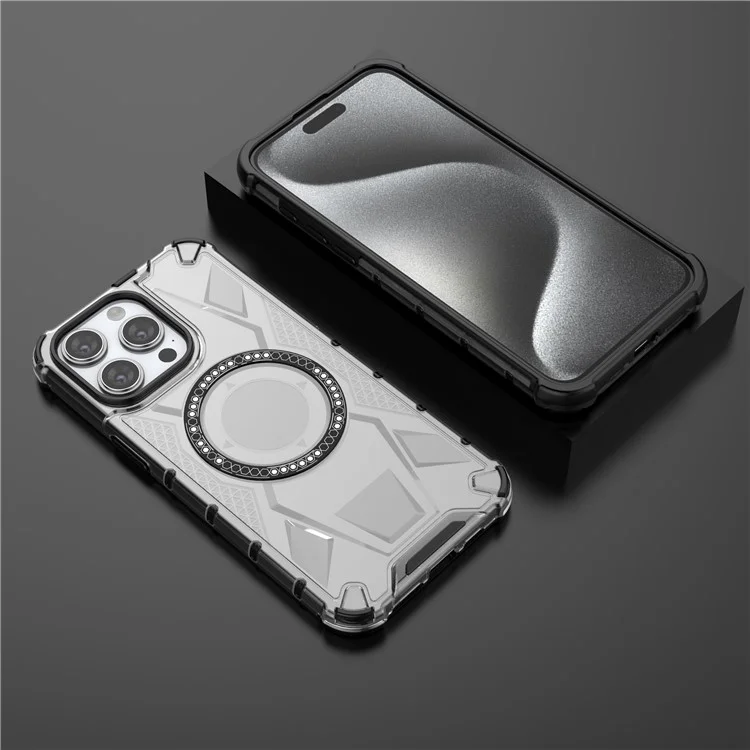 Funda para iPhone 15 Pro compatible con MagSafe TPU+PC Slim Phone Cover - Transparente