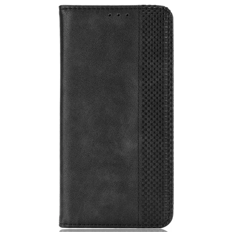 For TCL 50 XL 5G Case Retro PU Leather Wallet Phone Cover with Viewing Stand - Black