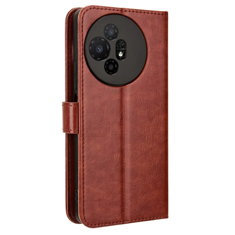 Für TCL 50 XL 5G Hülle Crazy Horse Textur Leder Handy Cover Mobilzubehör Großhandel - Braun
