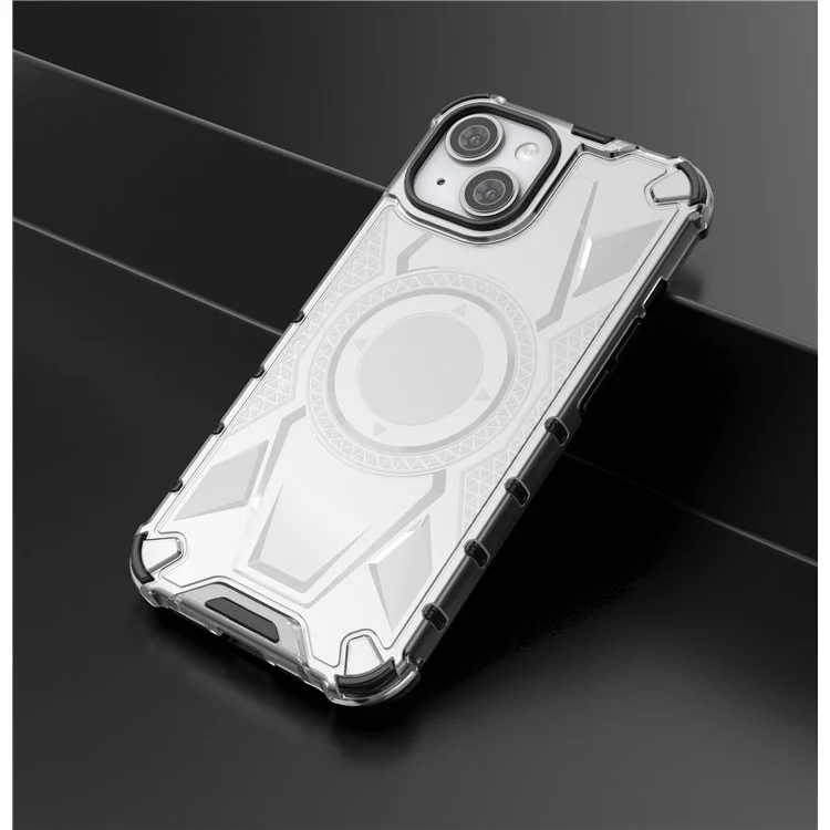 Для iPhone 15 чехол PC+TPU Anti-Drop Armor Rugged Phone Cover - прозрачный