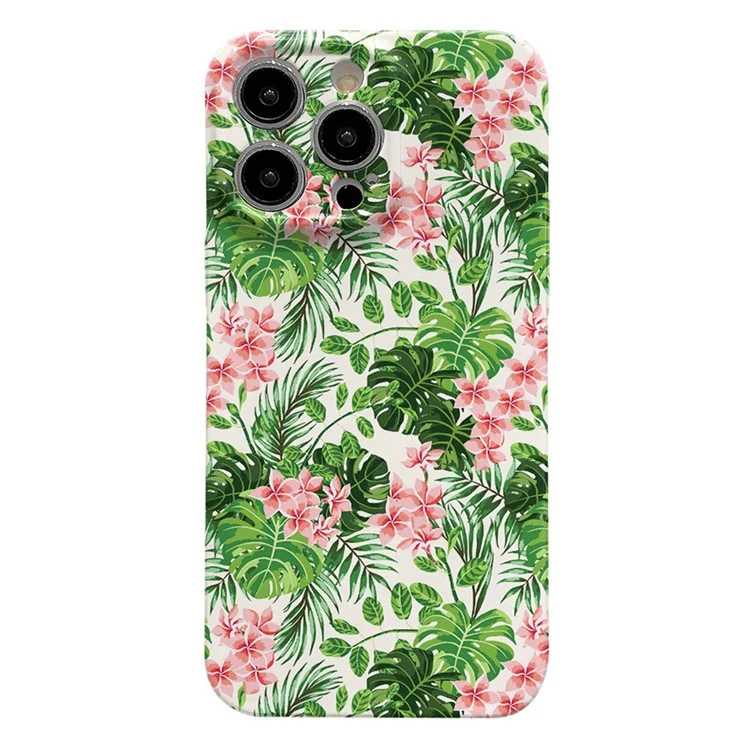For iPhone 14 Pro Max Tropical Plant Pattern Phone Case Hard PC Phone Back Cover Shell