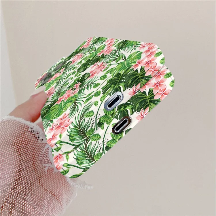 For iPhone 14 Pro Max Tropical Plant Pattern Phone Case Hard PC Phone Back Cover Shell