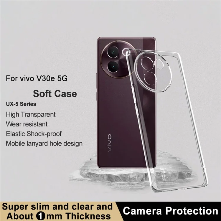 IMAK UX-5 Series Clear TPU-Hülle für vivo V30e 5G, schlanke Passform, Handyzubehör, Großhandel