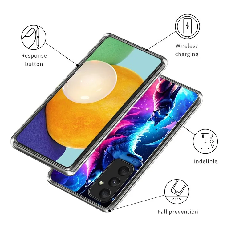 For Samsung Galaxy A15 4G / 5G Case TPU Pattern Printing Soft Mobile Phone Cover - Style A