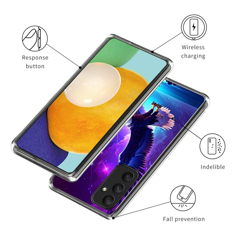 Pour Samsung Galaxy A15 4G / 5G Étui TPU Impression de motif Housse de téléphone portable souple - Style D