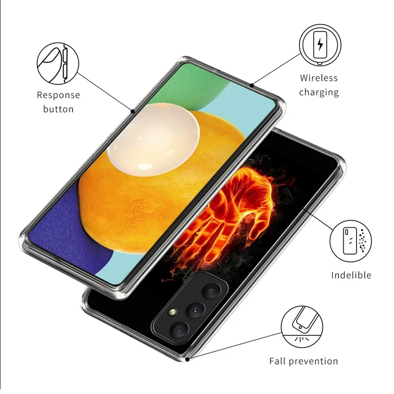 For Samsung Galaxy A15 4G / 5G Case TPU Pattern Printing Soft Mobile Phone Cover - Style F