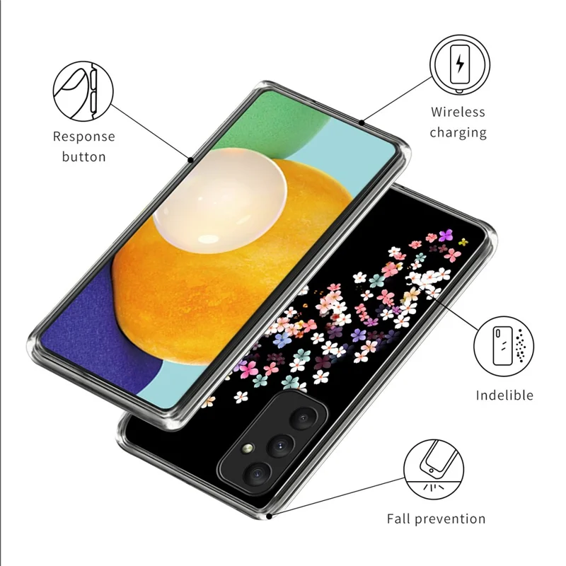 For Samsung Galaxy A15 4G / 5G Case TPU Pattern Printing Soft Mobile Phone Cover - Style J