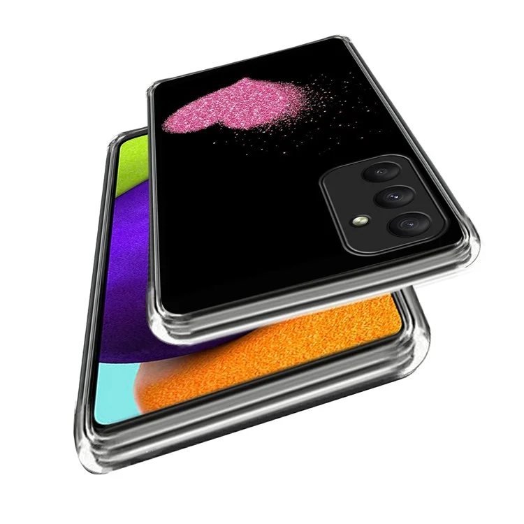 Pour Samsung Galaxy A35 5G Étui Antichute Impression de Motif TPU Coque de Téléphone - Cœur