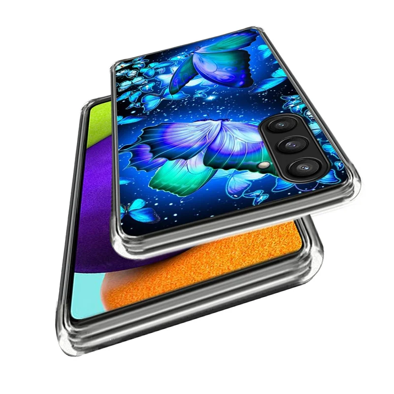 For Samsung Galaxy A14 4G / 5G Case Pattern Slim Soft TPU Back Cover - Blue Butterflies
