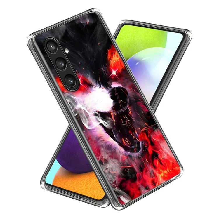 For Samsung Galaxy A05s 4G Case Pattern Flexible TPU Shock Absorption Phone Cover - Fierce Wolf