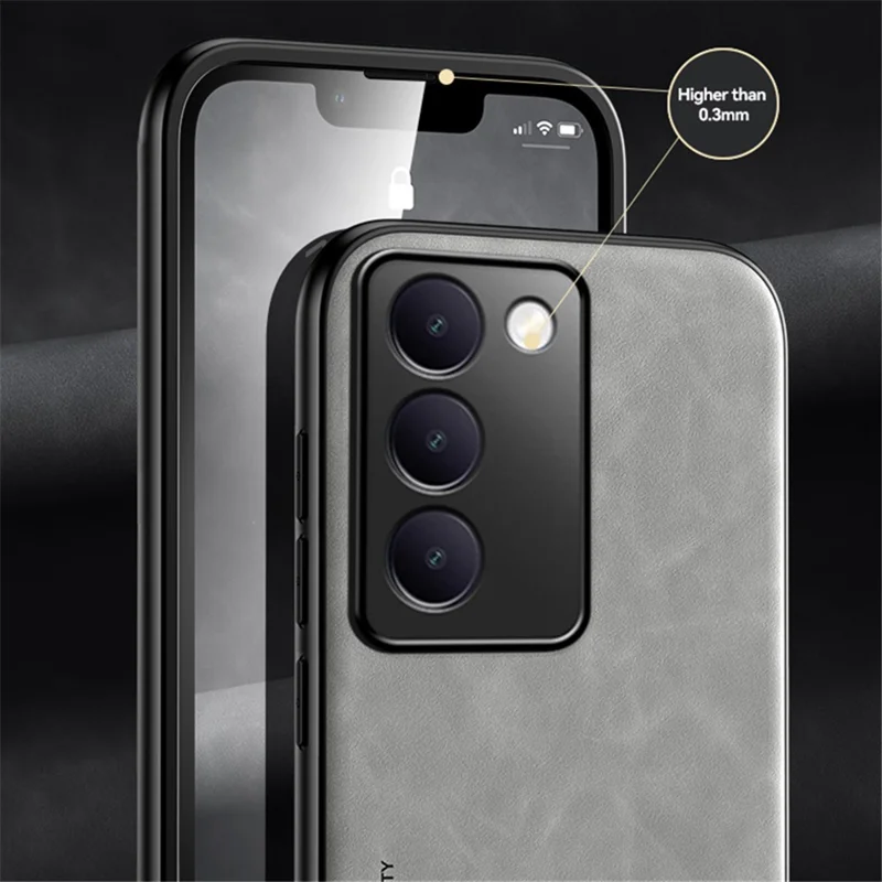 X&E Für vivo Y100 5G (Indonesien) / V40 SE 5G / T3 5G / Y200e 5G / V30 Lite 4G Hülle Leder Rückseite Unterstützt Magnetischer Autohalterung - Blau