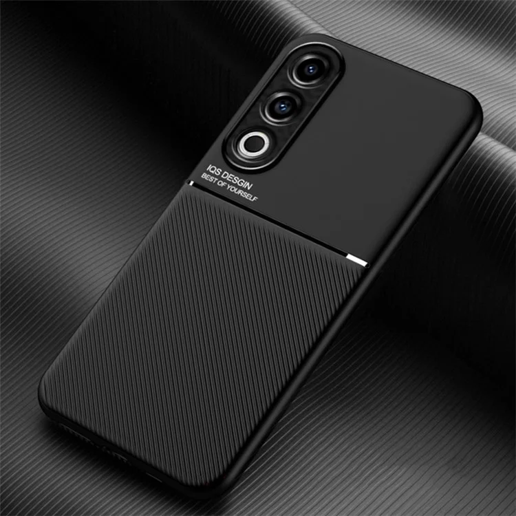For OnePlus Ace 3V 5G Case PU Leather+PC+TPU Protective Phone Cover Works with Magnetic Car Mount - Black