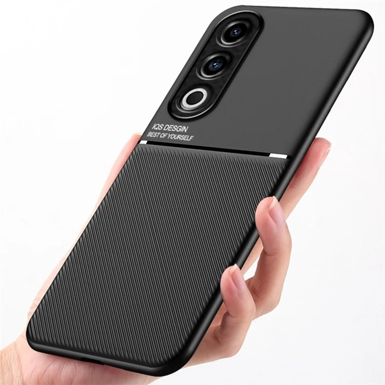 For OnePlus Ace 3V 5G Case PU Leather+PC+TPU Protective Phone Cover Works with Magnetic Car Mount - Black