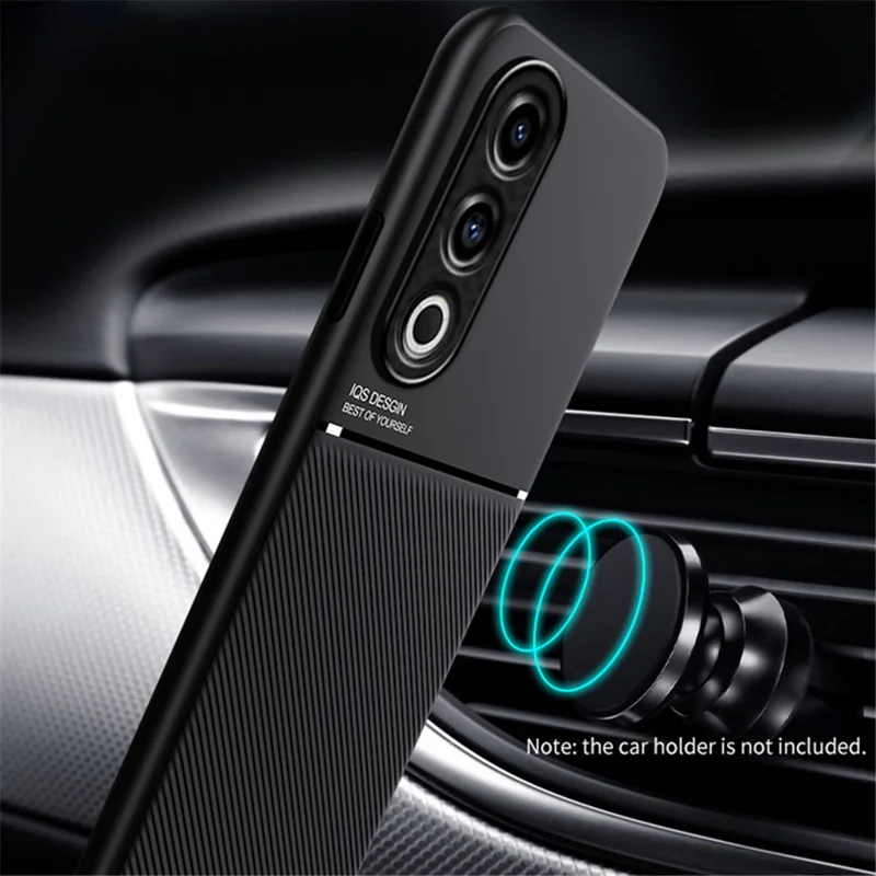 Para OnePlus Ace 3V 5G Carcasa Cuero PU+PC+TPU Cubierta de Teléfono Protectora Funciona con Soporte de Coche Magnético - Rojo