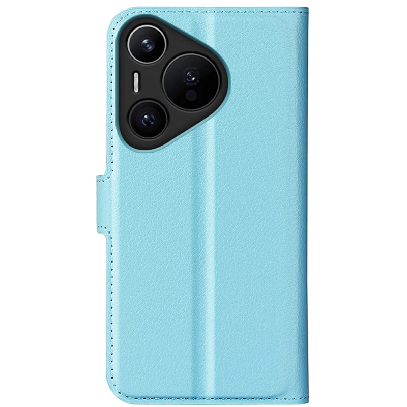 Per Huawei Pura 70 Custodia Wallet con Porta Carte Texture Litchi Pelle Copertina Telefono - Blu