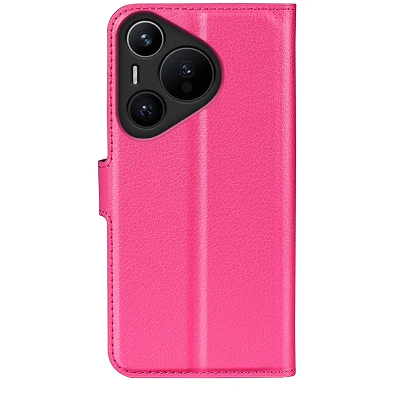 Per Huawei Pura 70 Custodia Portafoglio con Supporto per Schede Texture Litchi Pelle Custodia per Telefono - Rosa