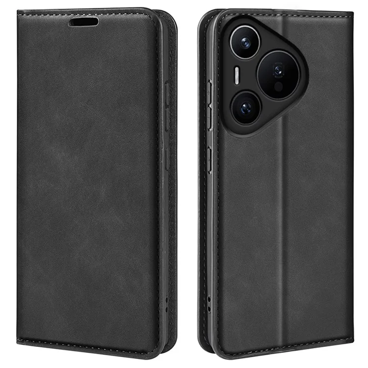 Per Huawei Pura 70 Pro / Pura 70 Pro+ Custodia Portafoglio in Pelle PU con Guscio Interno in TPU Antiurto - Nero