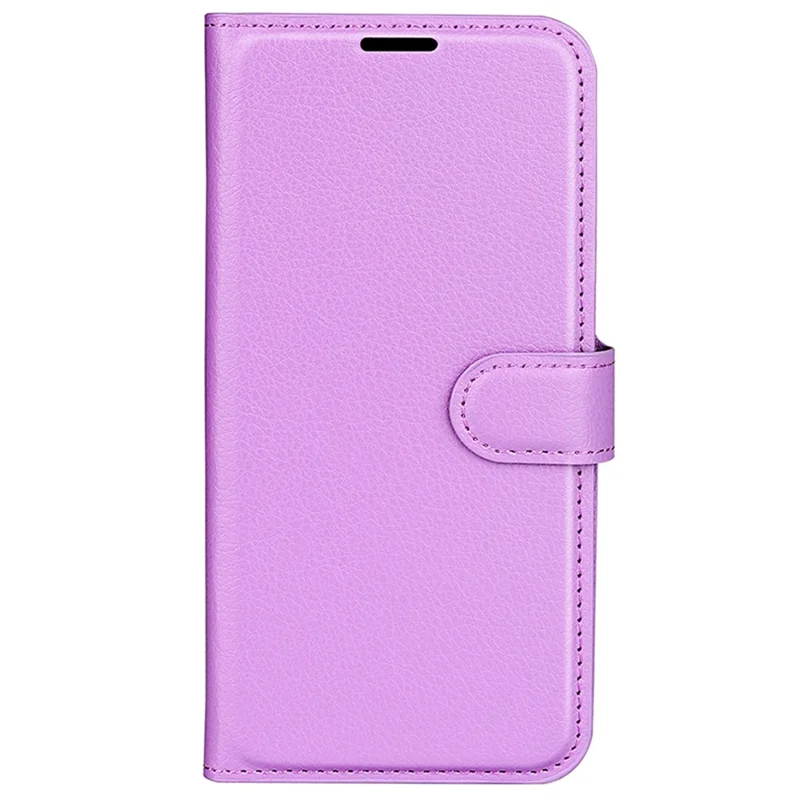 For vivo Y38 5G Case Litchi Grain PU Leather Shockproof TPU Inner Shell Phone Cover - Purple