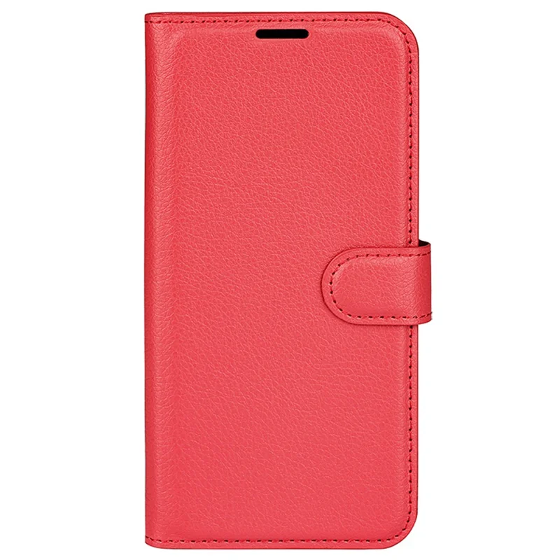 For vivo Y38 5G Case Litchi Grain PU Leather Shockproof TPU Inner Shell Phone Cover - Red