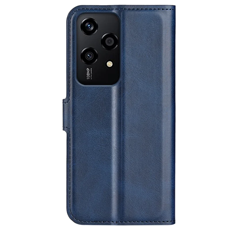 For Honor 200 Lite Case Wallet Card Slots Calf Texture Leather Phone Cover - Blue