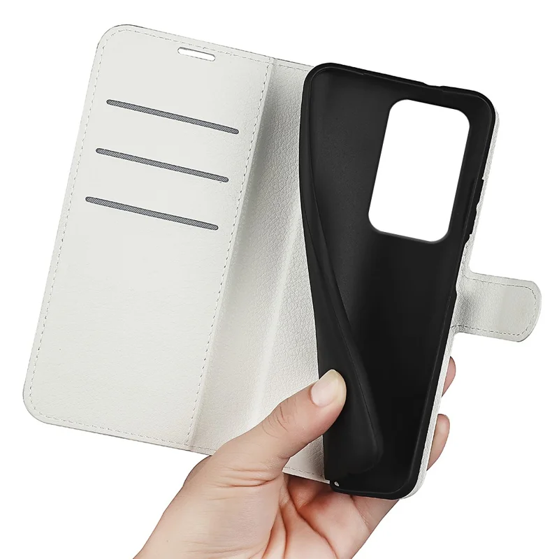 For Honor 200 Lite Case Litchi Texture Leather Flip Wallet Phone Cover - White