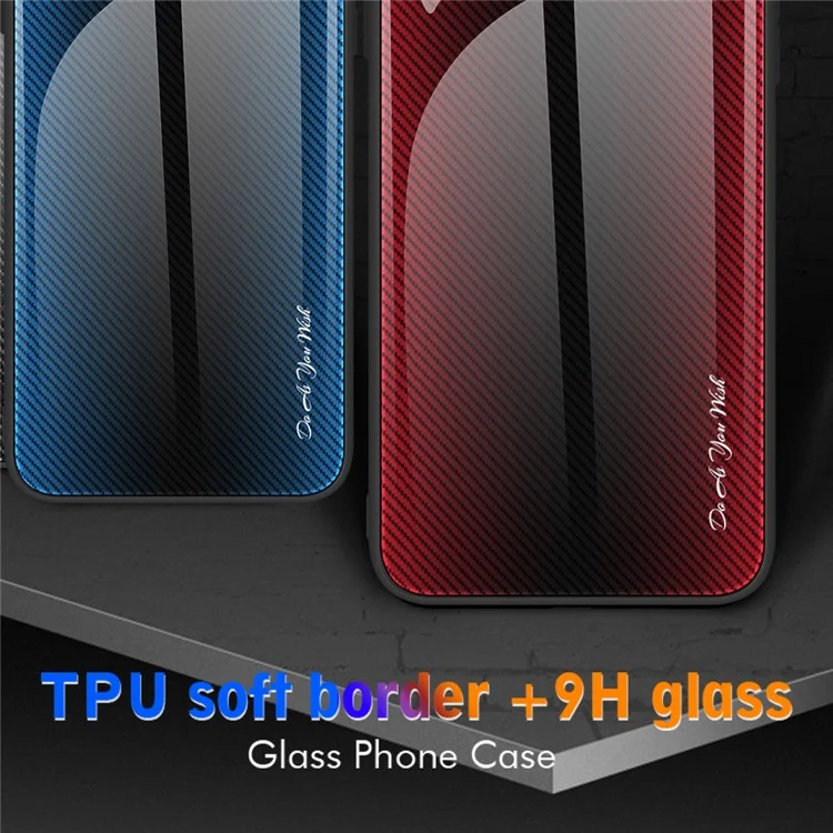 Für Huawei Pura 70 Case Carbon Fiber Texture Tempered Glass Protective Shell - Schwarz