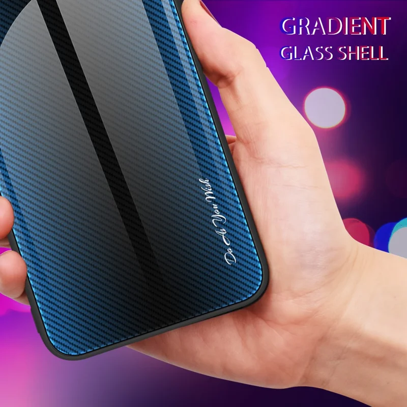 For Huawei Pura 70 Case Carbon Fiber Texture Tempered Glass Protective Shell - White