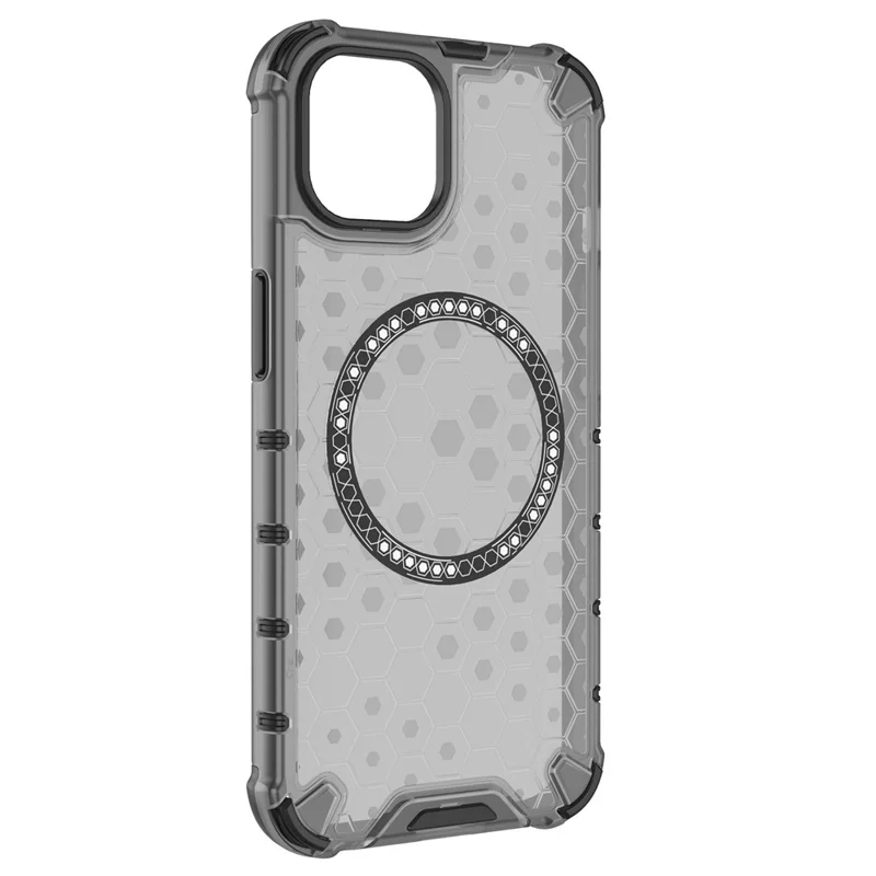 Custodia per iPhone 13 compatibile con MagSafe TPU+PC Honeycomb Phone Cover - Grigio