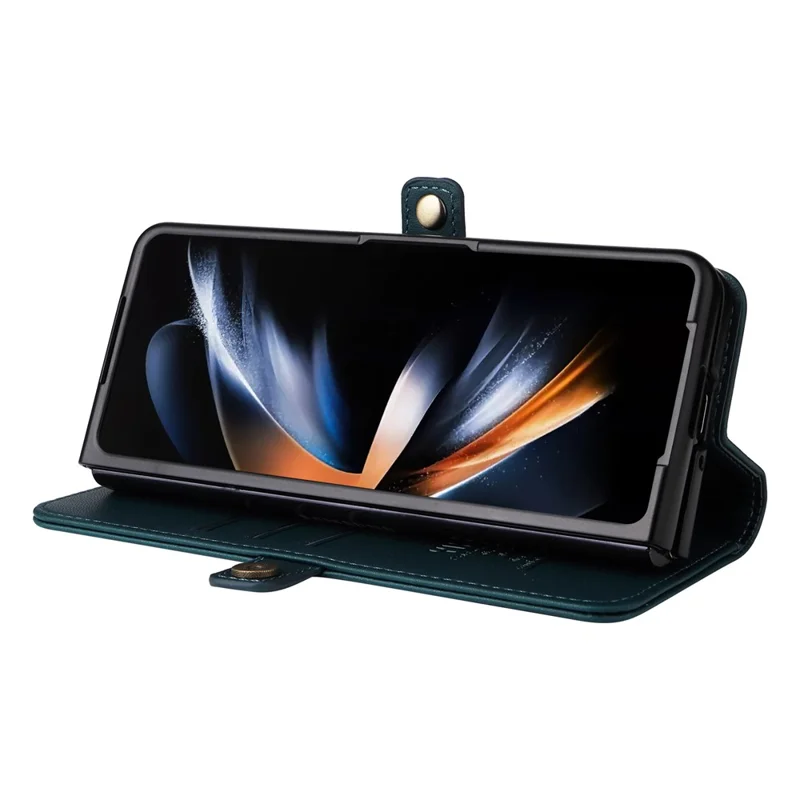 YIKATU YK- 001 para Samsung Galaxy Z Fold6 5G Case PU Leather Strong Magnetic Flip hone Cover - Verde