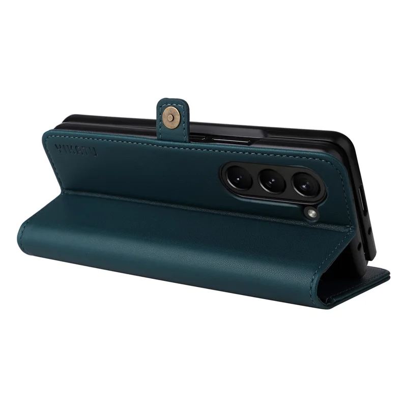 YIKATU YK- 001 para Samsung Galaxy Z Fold6 5G Case PU Leather Strong Magnetic Flip hone Cover - Verde