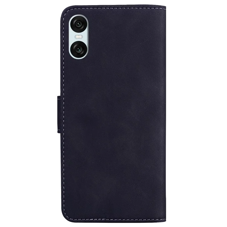 For Sony Xperia 10 VI Phone Case Solid Color Leather Cover Mobile Accessories Wholesale - Black